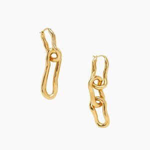 Missoma Molten 18K Gold Plated Mismatched Organic Drop Earrings